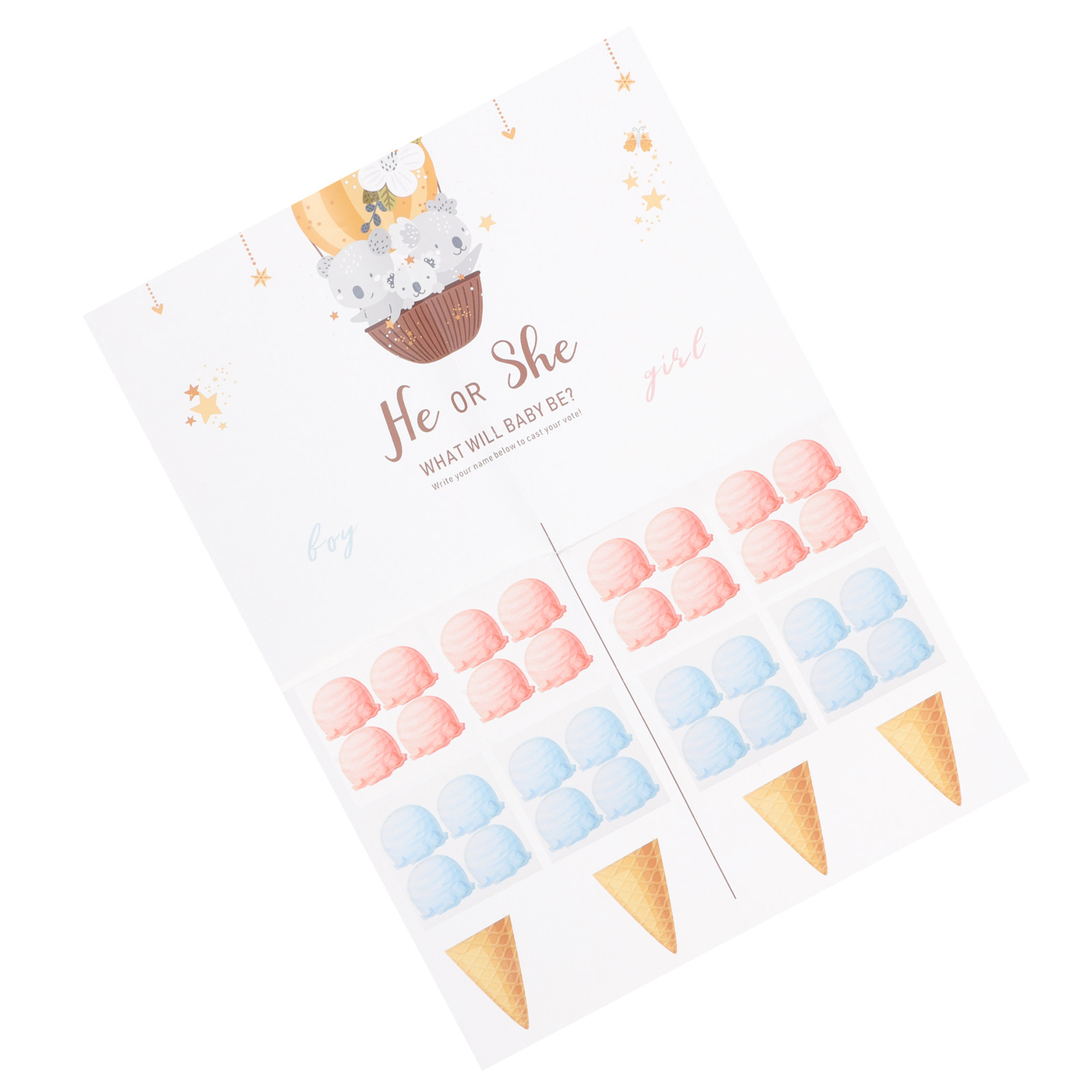 Party Games Gender Reveal - 1 Set de Juego de Cartas