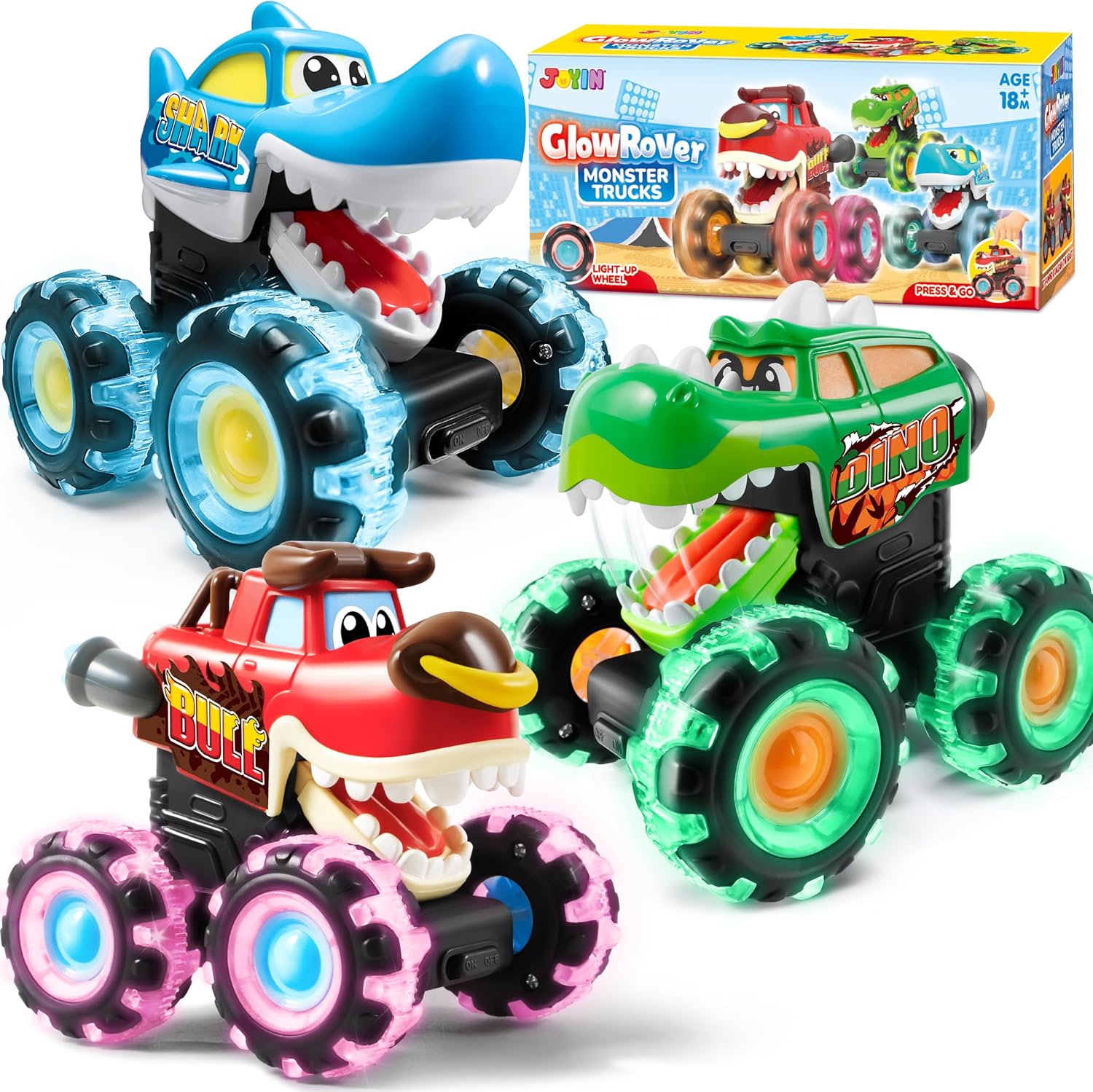 Party Games Christmas - JOYFY Paquete de 3 Camionetas Monstruo