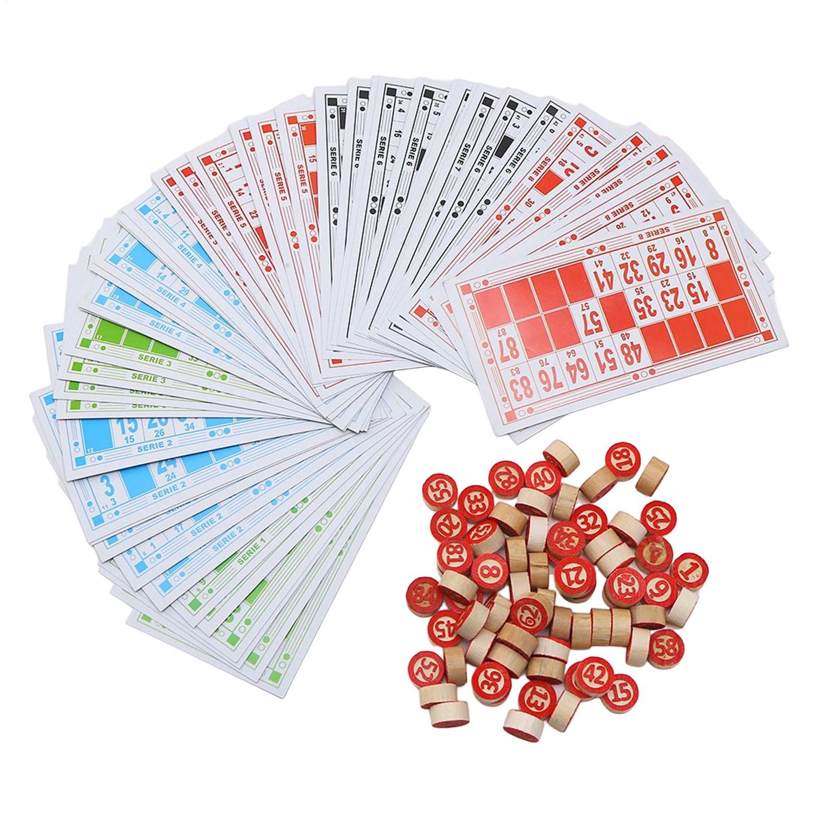 Party Games Bingo - Juego de Bingo de Madera Vintage