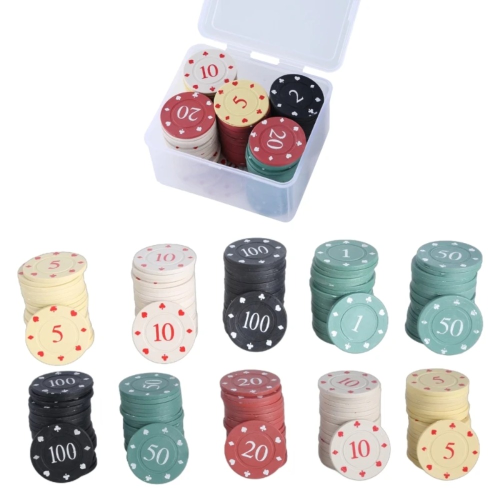 Party Games Bingo - 100 Uds. Varias denominaciónciones fichas de