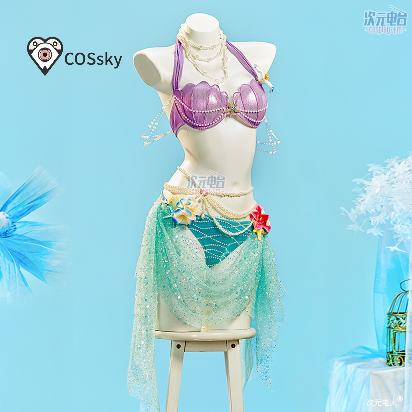 Party Games Summer - Traje de baño de sirena, traje