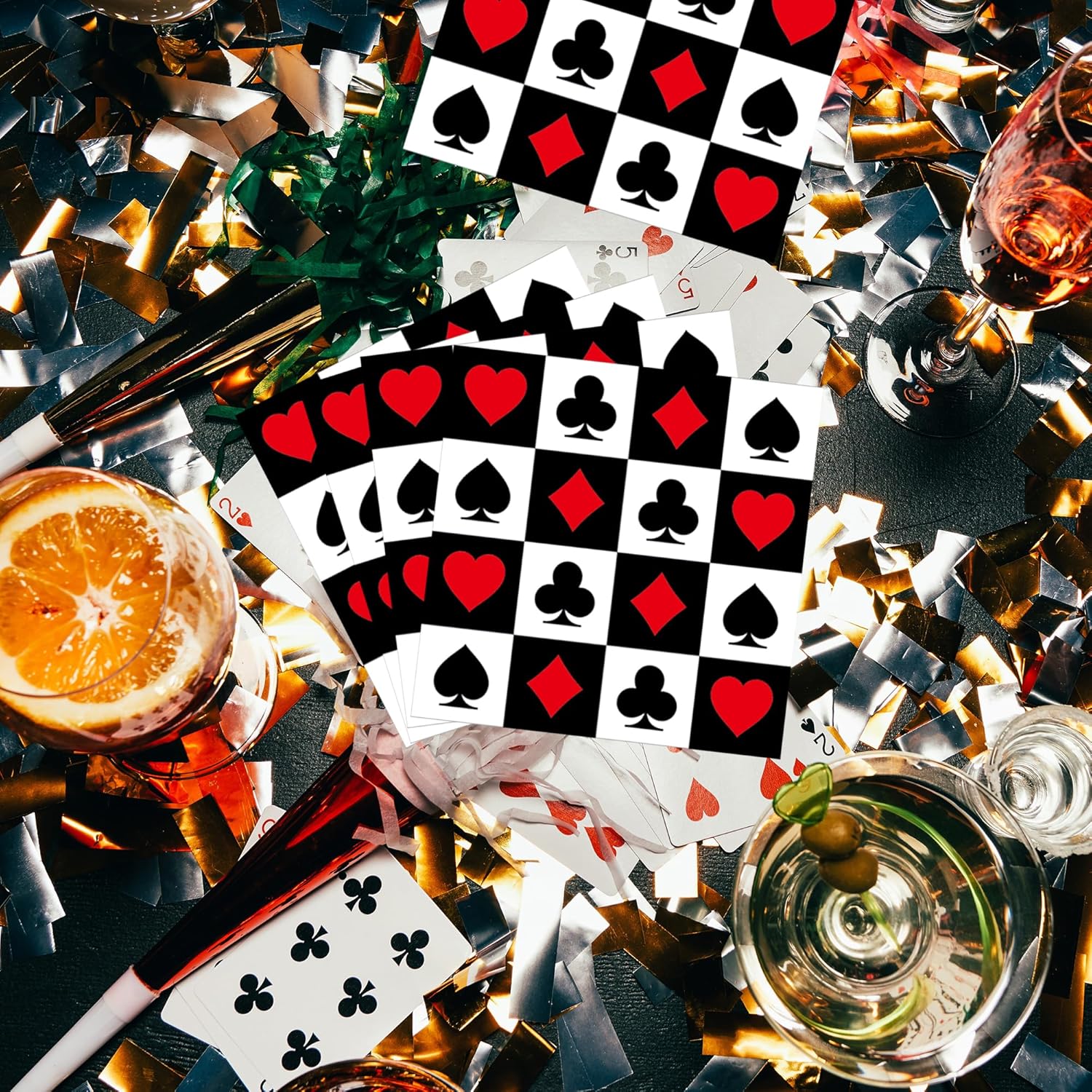Servilletas de póker con tema  - Party Games Night reseña y precio