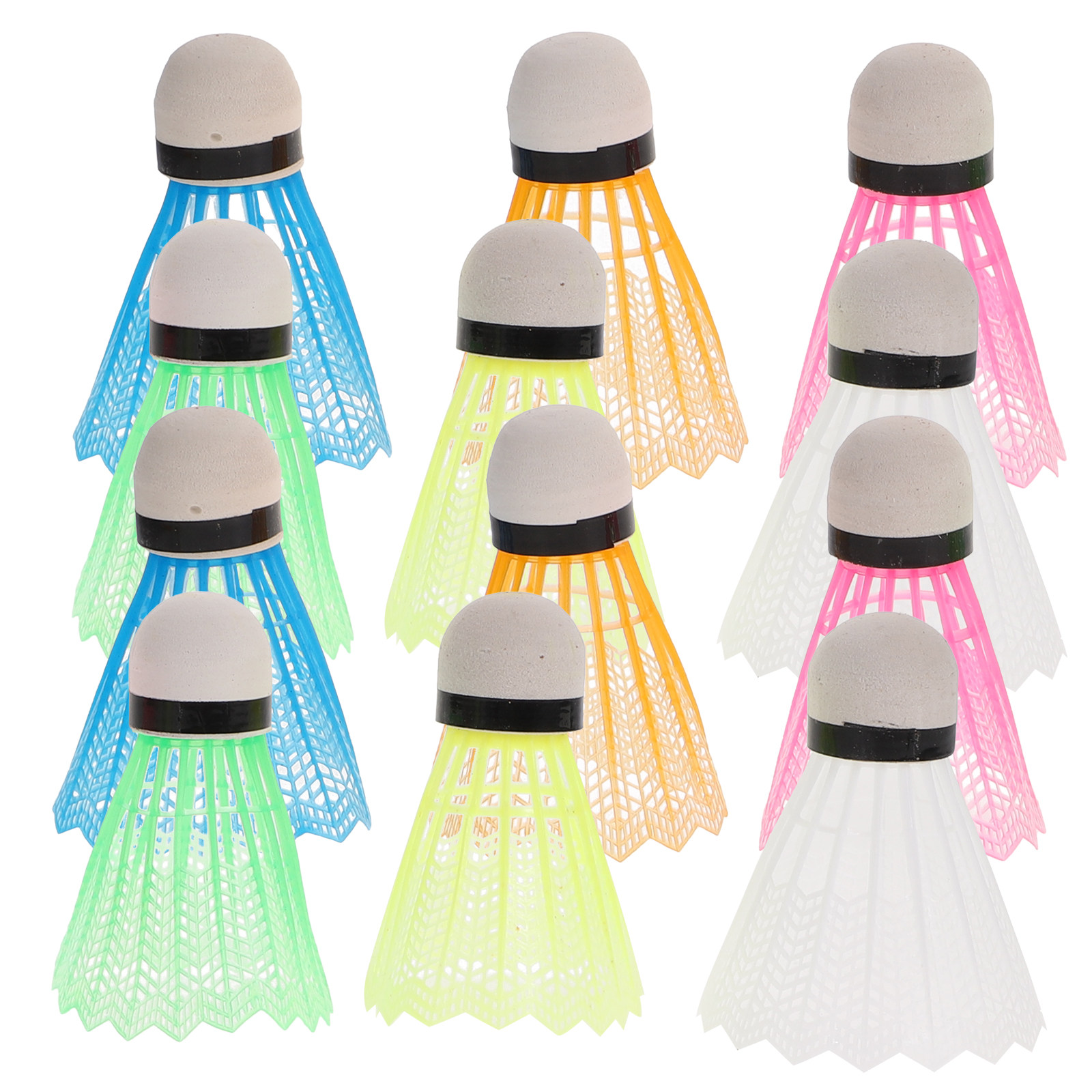 Juego de 12 volantes de plásti - Badminton Set Garden reseña y precio
