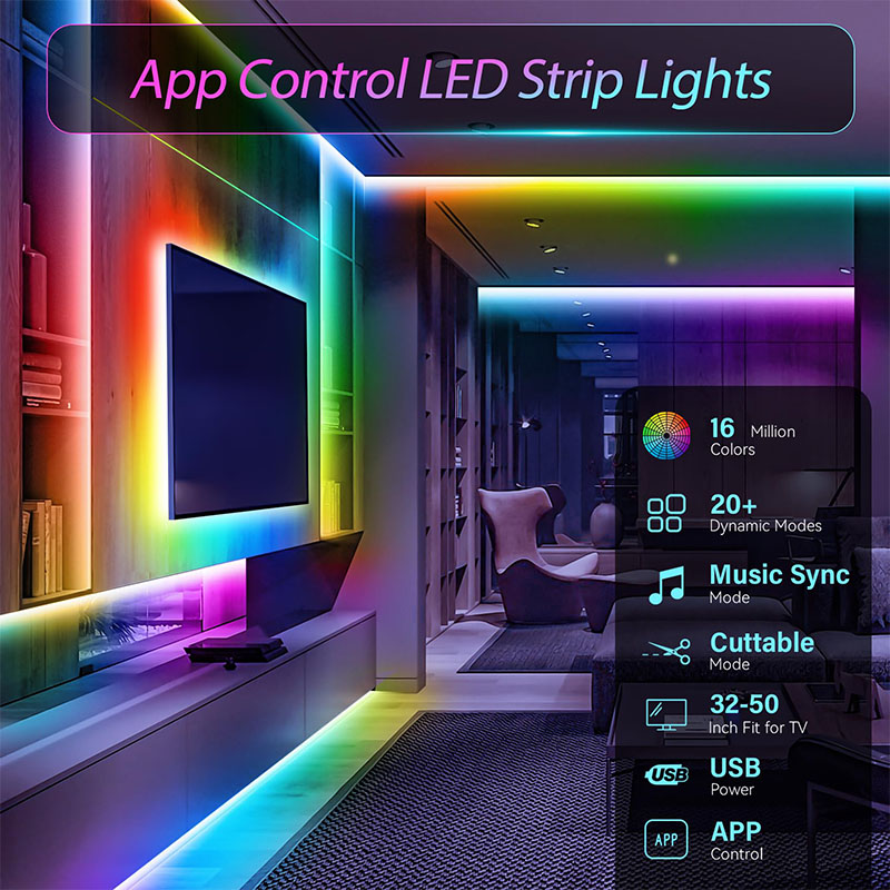 Tira de Luces LED RGB USB SMD3 - Party Games App reseña y precio