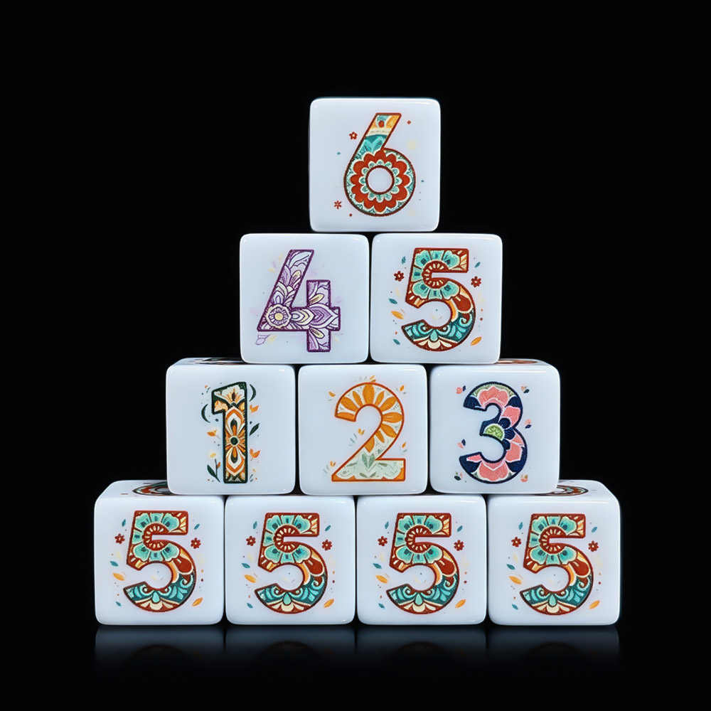 12 dados D6 con estampado de m - Party Games App reseña y precio